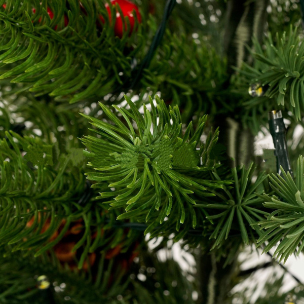 Decorative Christmas Tree, Artificial Red Rowan, LED Lights, 60 x 20 cm