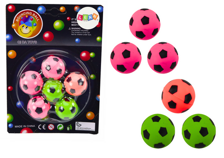 Set Gummi-Fußballbälle 6-tlg