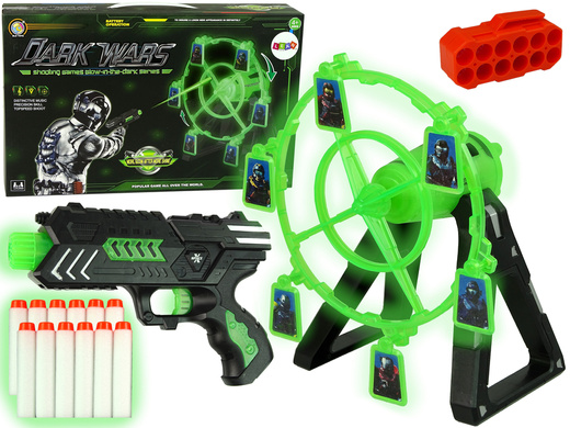 Arcade Game Rotating Shield Glow-in-the-Dark Shotgun