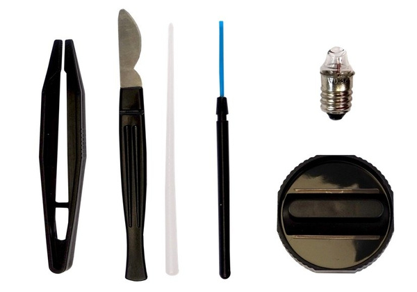 Children's Microscope in a Carrying Case Educational Scientist 28 Elements 300x 600x 1200x