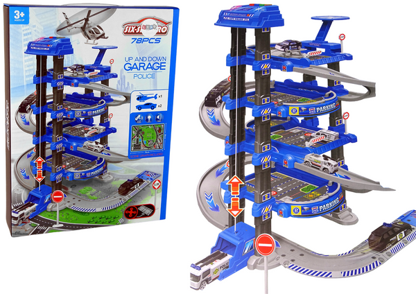 Police Four Level Car Park 1:64 Vehicles Sound Lights
