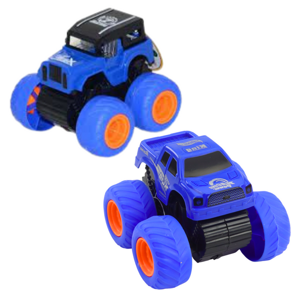 Offroad-Kletterauto mit Antrieb, Gelbblau