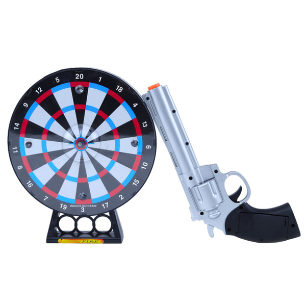 Laser-Revolver-Pistolen-Set mit Zielschießspiel, Lichtern und Geräuschen