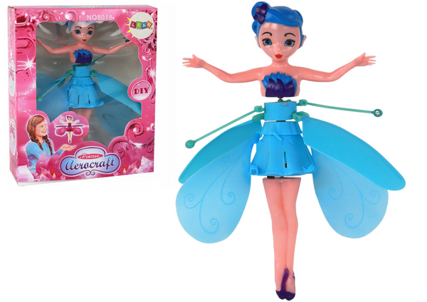 Handgesteuerte magische blaue Feen-Flugpuppe