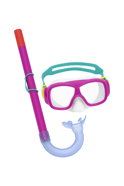 Tauchset Maske, Schnorchel, Flossen Pink Bestway 25019