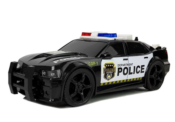 Police Car 1:20 drivetrain friction drive sound Light effects Black
