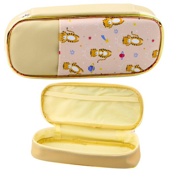 Schulmäppchen Space Tigers Kit Beige 24cm