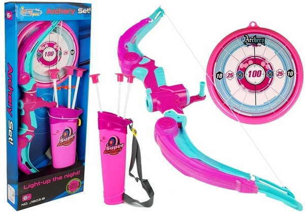 Bow with Shield + 3 Suction Cup Arrows Pink