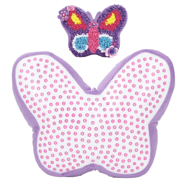 DIY Creative Kit Sewing Pillow Butterfly Embroidery Purple