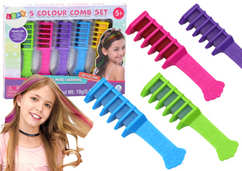Hair Dyeing Comb Set Colored Chalk 5 pcs