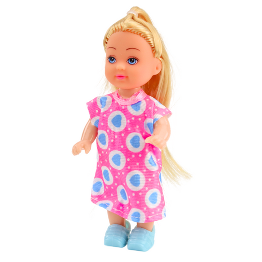 Mini Doll Set Care Accessories Pink Dress