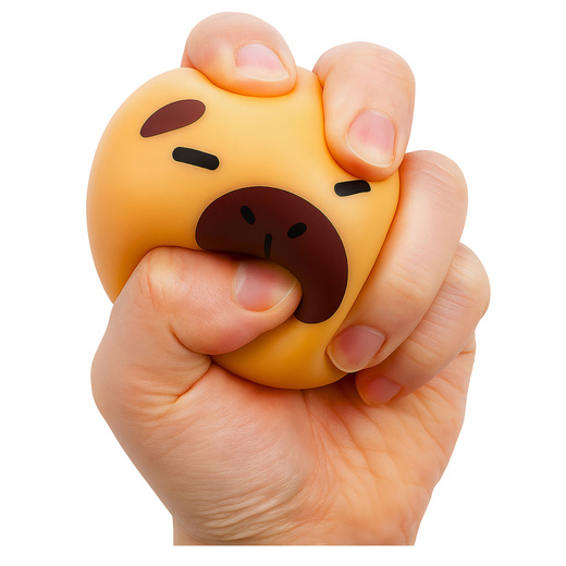 Anti-Stress-Squishy, ​​elastisch, Capybara, braun, 5,5 cm