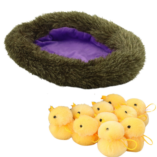 Plüsch Henne Kuschelnest Küken Hühner 10 Stk