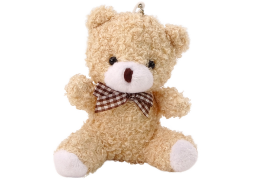 Teddybär Creme Plüsch Kleines Kuscheltier Maskottchen Schlüsselanhänger 10cm