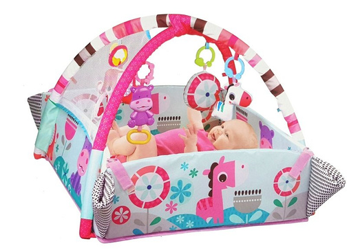 Große pädagogische Poolmatte für Babys 5in1 mit Bällen Hippo Balls