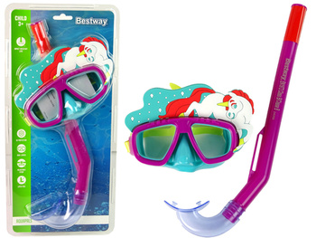 Pink Bestway Diving Mask With Pet Tube 24059