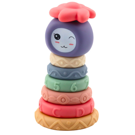 Tower of Soft Blocks Sensory Pyramid Colorful 8 pcs.