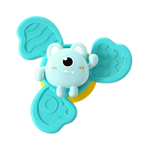 Set mit Fidget Spinnern, Rasseln, drehbaren Saugnäpfen, bunt, 3 Stück.