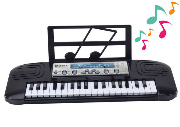 E-Piano für Kinder, Mikrofonständer, Schwarz