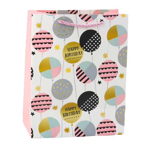 Muster für Geburtstagsgeschenktüten aus Papier, 23 x 18 x 10,5 cm