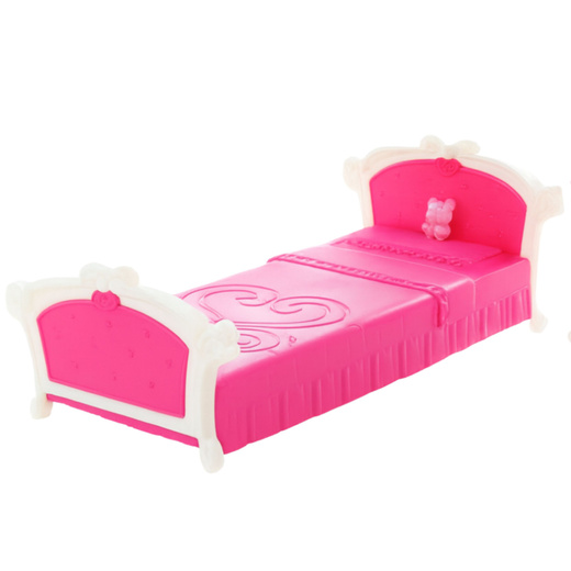 Puppenschlafzimmer-Set: Schminktisch, Stuhl, Bett