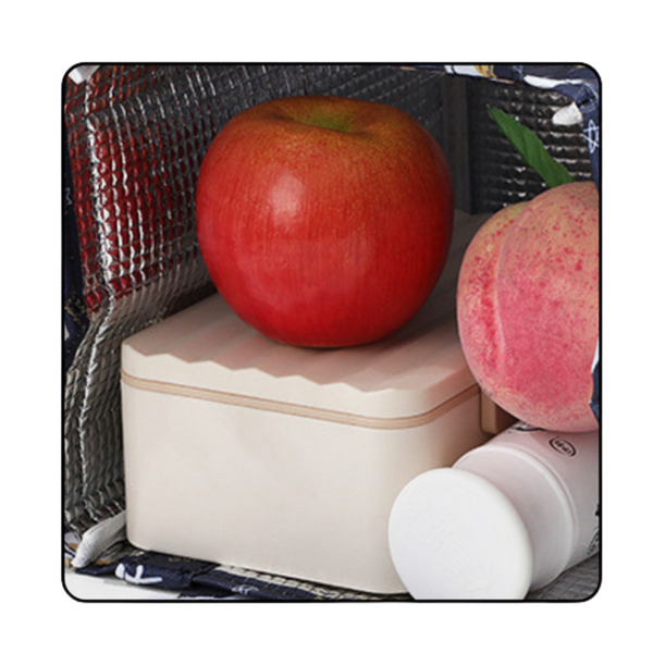 Thermoisolierende Frühstückstasche Lunchtasche Grau 23cm