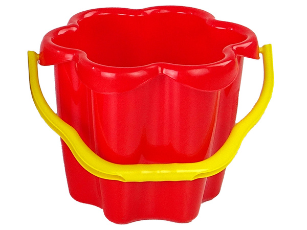 Sand bucket "Flower" Red