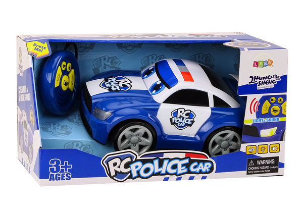 Cartoon Police Car Remote Controlled Lights Sounds