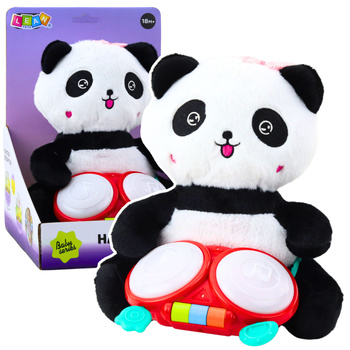 Plüsch Panda mit Trommeln Maskottchen Kuscheltier Lichter Geräusche