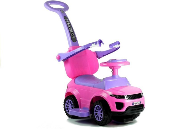 614W Toddlers Ride On Push Along with Parent Handle - Pink