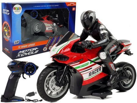 Sportmotorrad 2.4G Ferngesteuerter Racer Reichweite 35m Rot