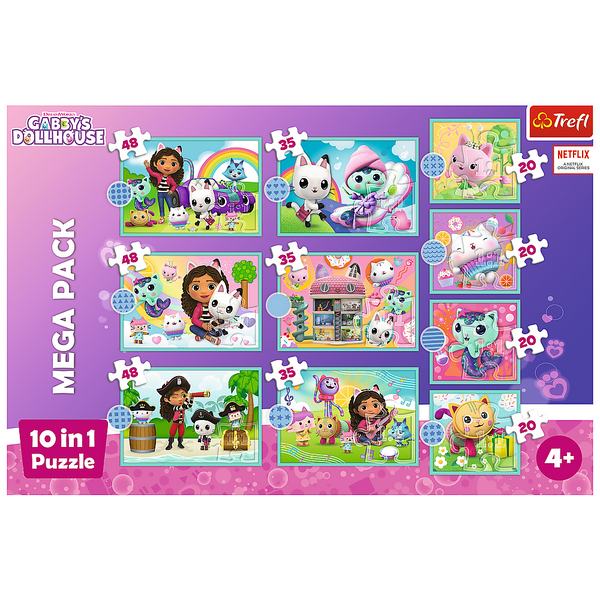 Puzzle - 10 in 1 - In the world of Gabby - Universal Gabby"s Dollhouse Trefl 96003
