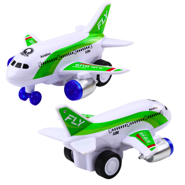 Battery Operated Passenger Plane Lights Sounds Drive Mix
