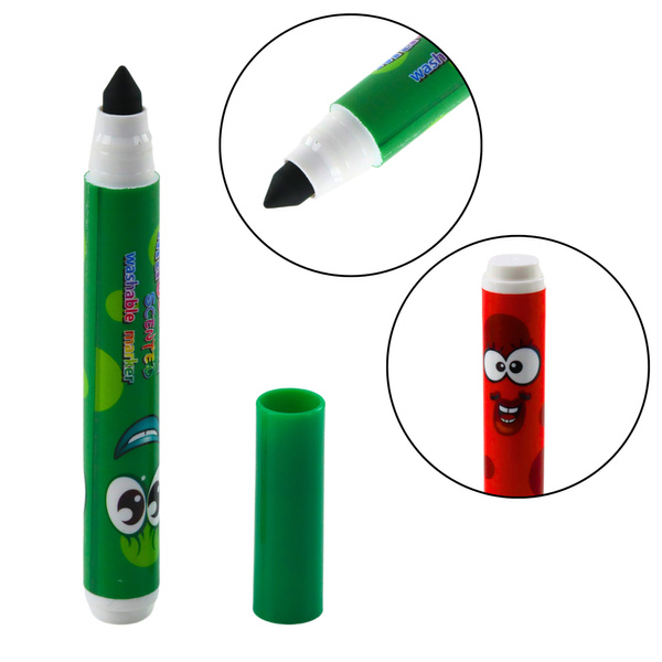 Markers, felt-tip pens, intense colors, fragrant, 12 pcs.