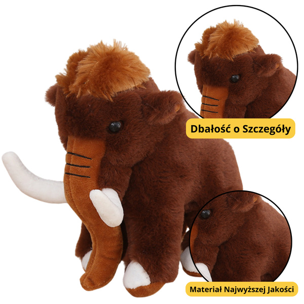 Plüsch Maskottchen Kuscheltier Mammut Braun 20cm