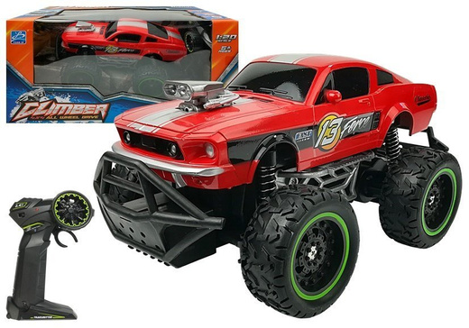 Remote controlled Car Off-road R/C Red High Wheels