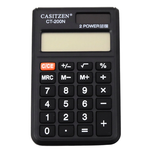 Taschenrechner mit Etui, 8-stellige Anzeige, Solar CT-200N