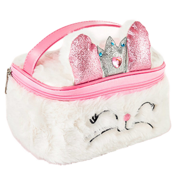 Plush Children's Cosmetic Bag Bunny Glitter White 20cm