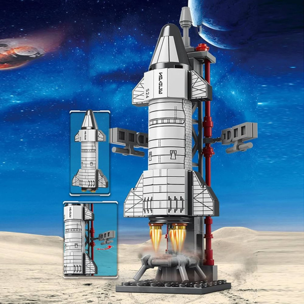 Bausteine Weltraumraketen-Startturm 107 Teile.