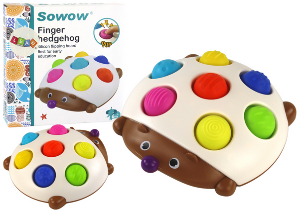 Hedgehog Sensory Toy Educational Board with Tabs