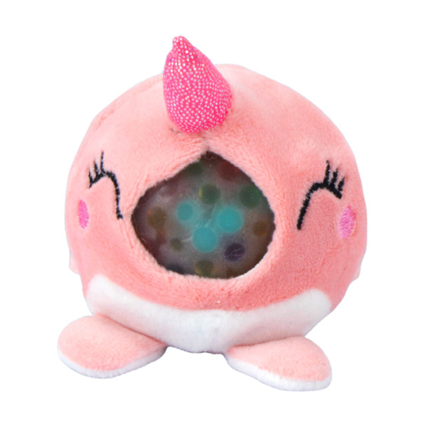 Penguin Porpoise Squeezable Plush Toy with Water Balls 6 cm