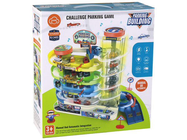 Interaktives mehrstöckiges Parkset für Autos, Licht und Sound