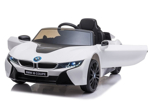 Battery-powered car BMW I8 Coupe White
