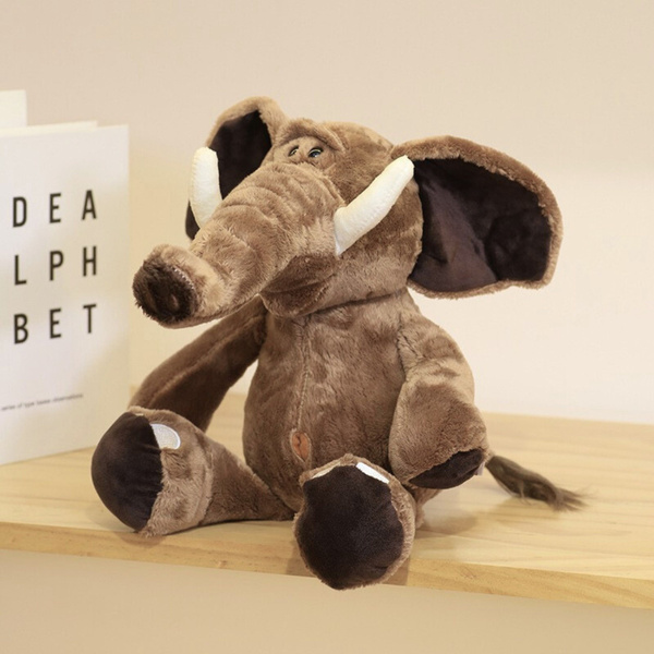 Pluszowa Maskotka Przytulanka Słoń Z Dużymi Uszami Brązowy 22cm