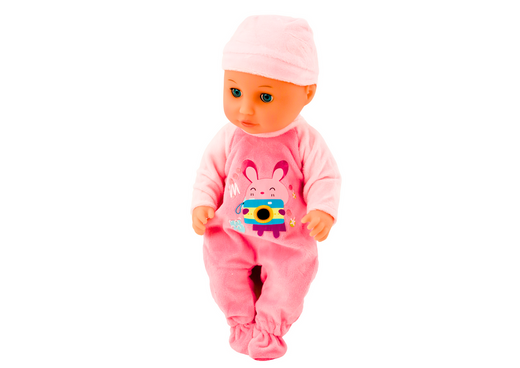 Baby Doll In Pink Pajamas Peeing Bottle Pacifier Sounds