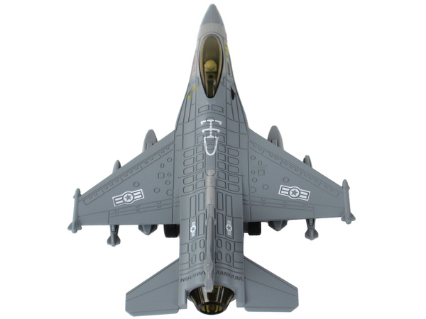 Modell eines Flugzeugs mit Reibungsantrieb, marineblau oder grau