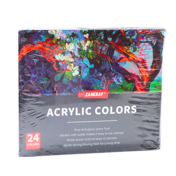 Set künstlerischer Acrylfarben in Tuben, reich pigmentiert, 24 Stück à 12 ml