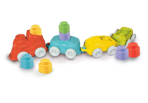 Clemmy Sensory Color Train Locomotive, Wagons & Soft Blocks Clementoni 17961