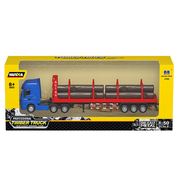 LKW-Transport Holz Metall Huina 1:50 Rot