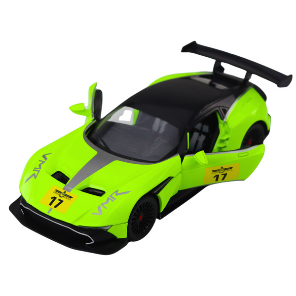 Sports Car With Pull-Back Drive Lights Sounds Green 1:22